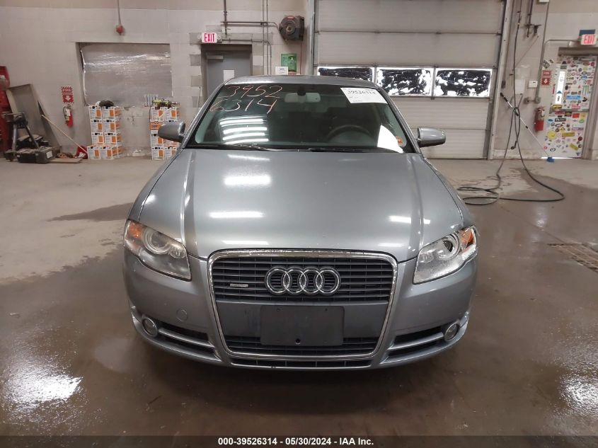 2007 Audi A4 2.0T VIN: WAUDF78E07A098974 Lot: 39526314