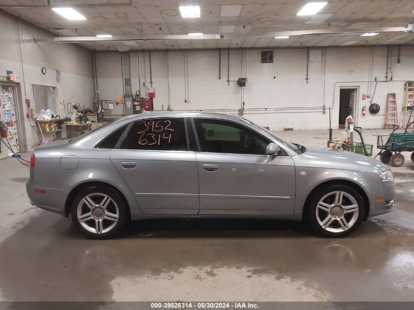 2007 Audi A4 2.0T VIN: WAUDF78E07A098974 Lot: 39526314