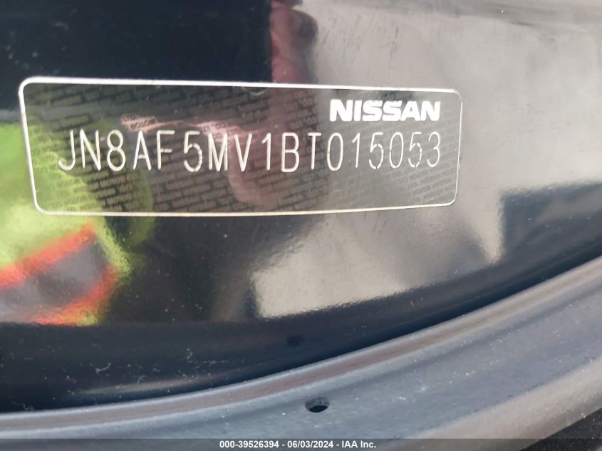 2011 Nissan Juke S/Sv/Sl VIN: JN8AF5MV1BT015053 Lot: 39526394