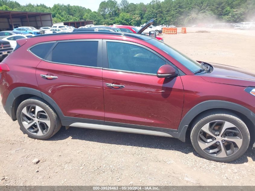 2017 Hyundai Tucson Limited VIN: KM8J3CA28HU372635 Lot: 39526463