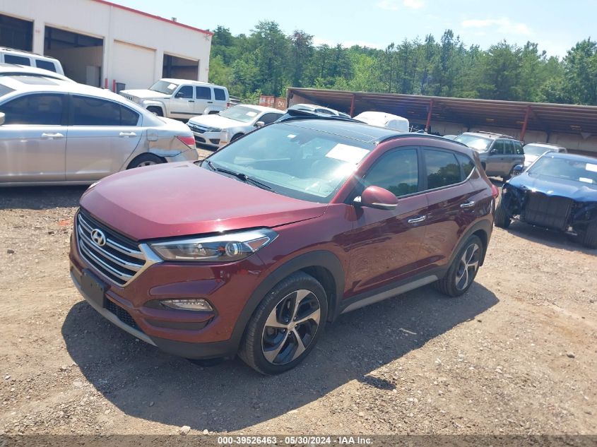 2017 Hyundai Tucson Limited VIN: KM8J3CA28HU372635 Lot: 39526463