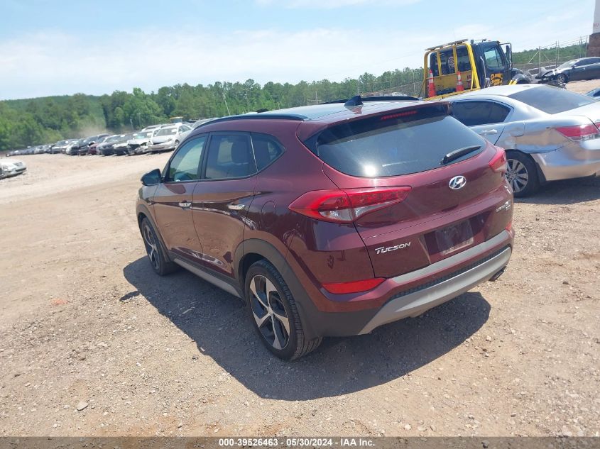 2017 Hyundai Tucson Limited VIN: KM8J3CA28HU372635 Lot: 39526463