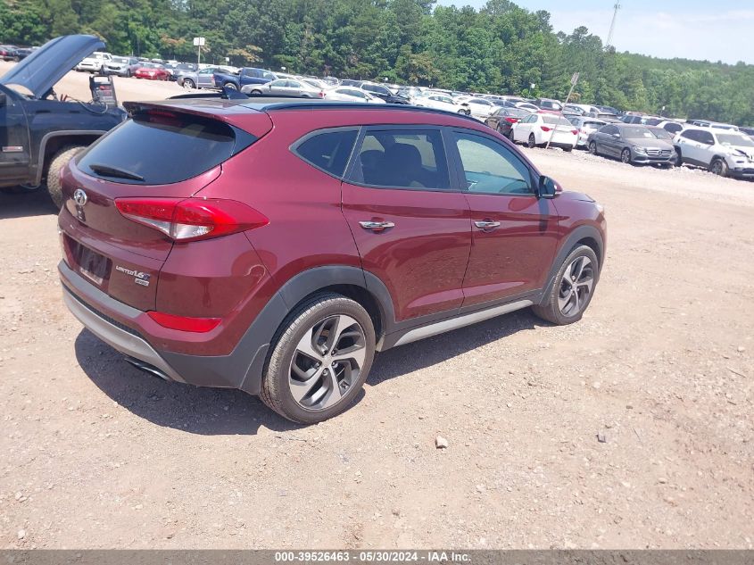 2017 Hyundai Tucson Limited VIN: KM8J3CA28HU372635 Lot: 39526463