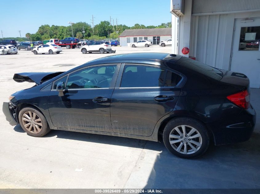 2012 Honda Civic Ex VIN: 19XFB2F87CE058650 Lot: 39526489