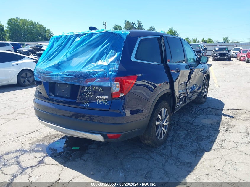 VIN 5FNYF6H52MB010315 2021 HONDA PILOT EXL
