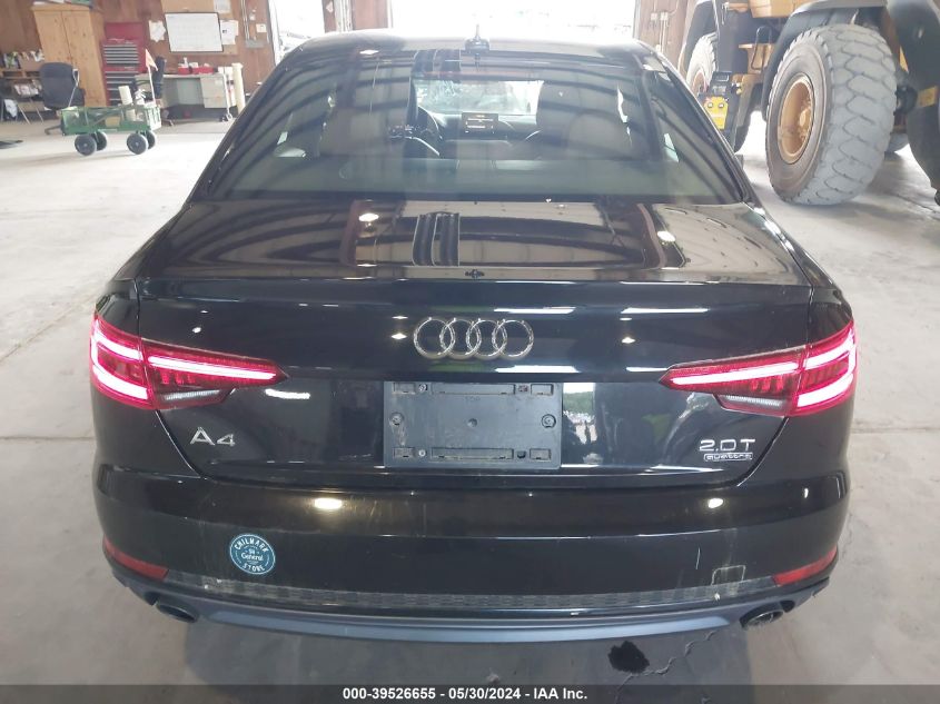 2018 Audi A4 2.0T Premium/2.0T Tech Premium VIN: WAUNNAF49JA012194 Lot: 39526655