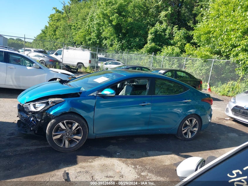 2014 Hyundai Elantra Limited VIN: KMHDH4AE0EU142114 Lot: 39526658