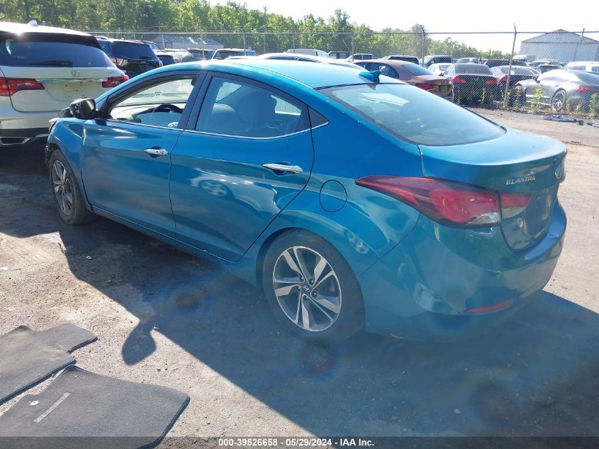 2014 Hyundai Elantra Limited VIN: KMHDH4AE0EU142114 Lot: 39526658