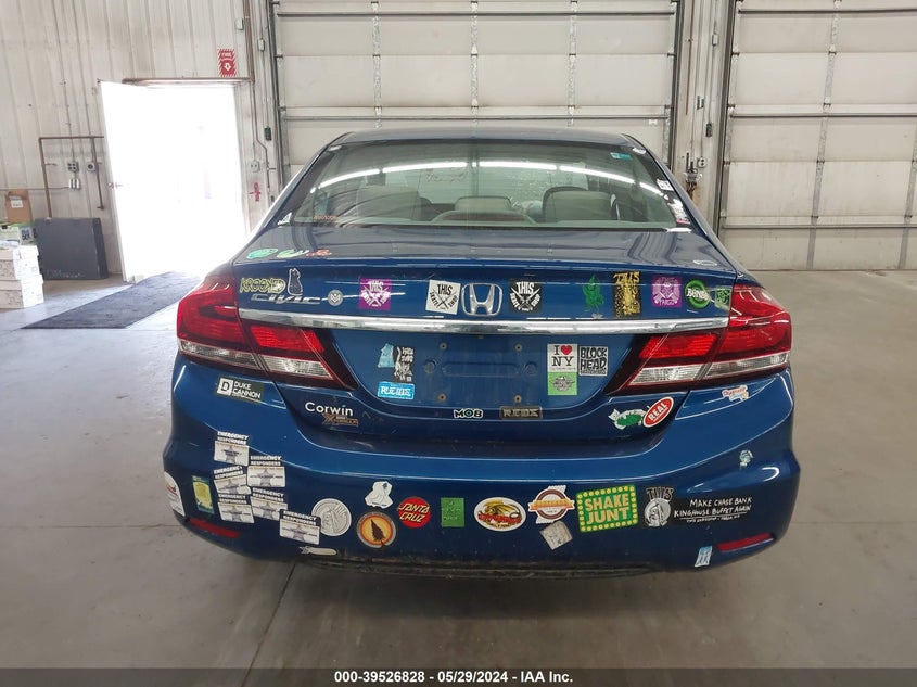 2013 Honda Civic Lx VIN: 19XFB2F53DE248839 Lot: 39526828