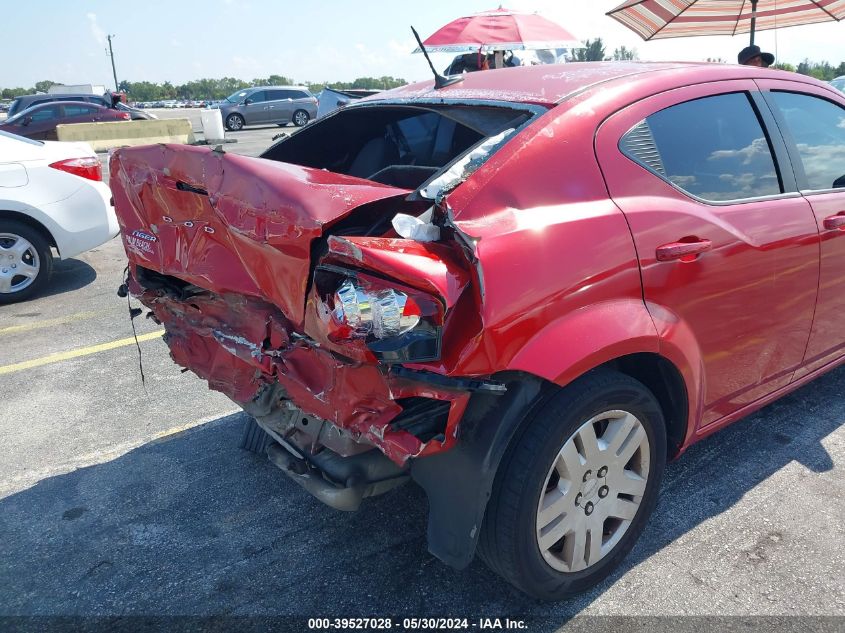 2013 Dodge Avenger Se VIN: 1C3CDZAB0DN730168 Lot: 39527028