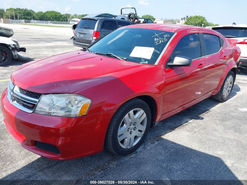 2013 Dodge Avenger Se VIN: 1C3CDZAB0DN730168 Lot: 39527028