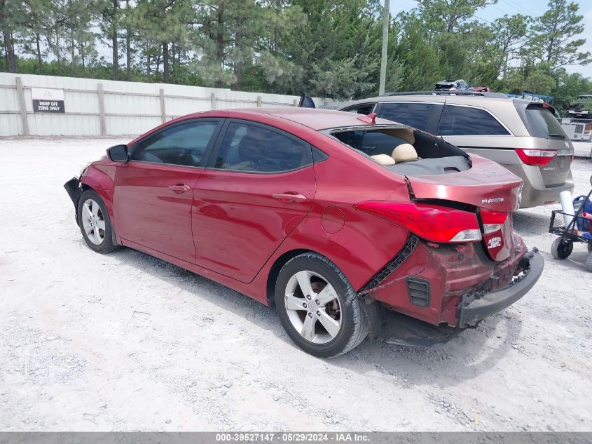 2013 Hyundai Elantra Gls VIN: 5NPDH4AE1DH407488 Lot: 39527147