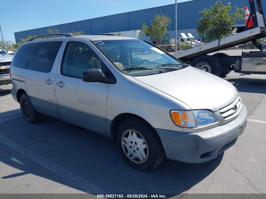 2001 Toyota Sienna Le VIN: 4T3ZF13C91U380423 Lot: 39527162