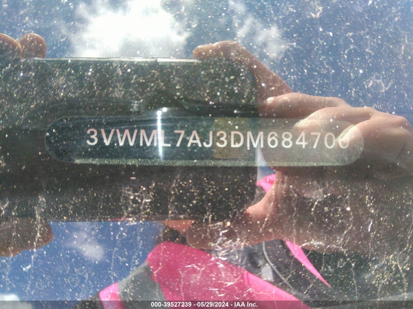 2013 Volkswagen Jetta Sportwagen 2.0L Tdi VIN: 3VWML7AJ3DM684700 Lot: 39527239