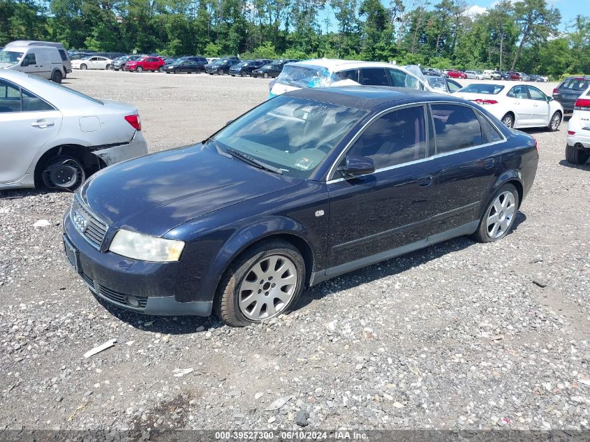 2003 Audi A4 3.0 VIN: WAULT68E63A225512 Lot: 39527300