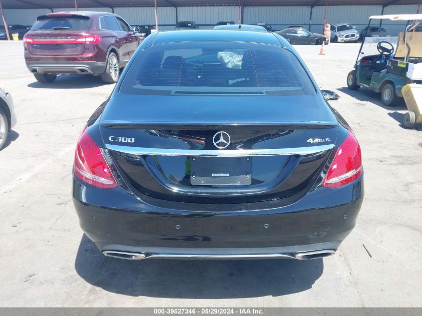 2015 Mercedes-Benz C 300 VIN: 55SWF4KB5FU087434 Lot: 39527346