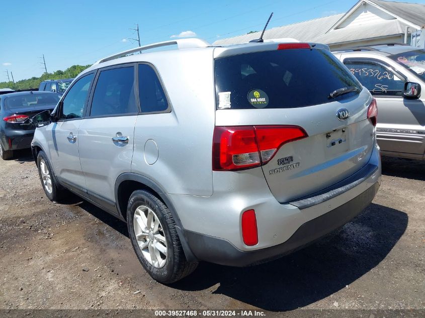 2014 Kia Sorento Lx VIN: 5XYKT3A64EG429812 Lot: 39527468