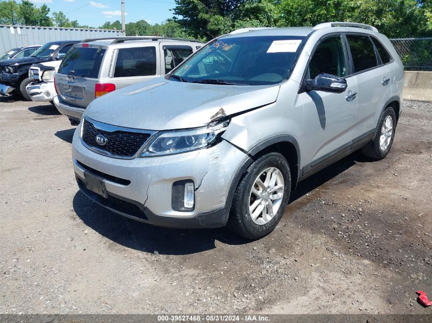 2014 Kia Sorento Lx VIN: 5XYKT3A64EG429812 Lot: 39527468