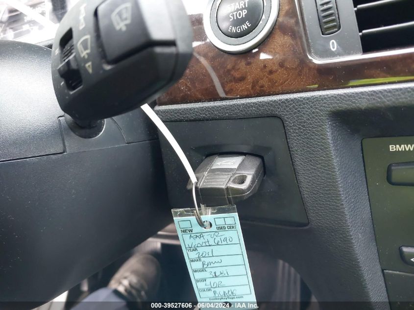 2011 BMW 328I VIN: WBAPH5G57BNM76190 Lot: 39527606