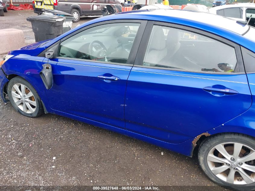 2012 Hyundai Accent Gls/Gs/Se VIN: KMHCU4AE4CU105622 Lot: 39527648