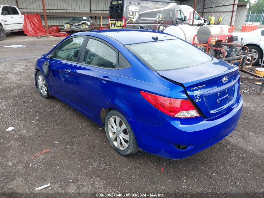 2012 Hyundai Accent Gls/Gs/Se VIN: KMHCU4AE4CU105622 Lot: 39527648