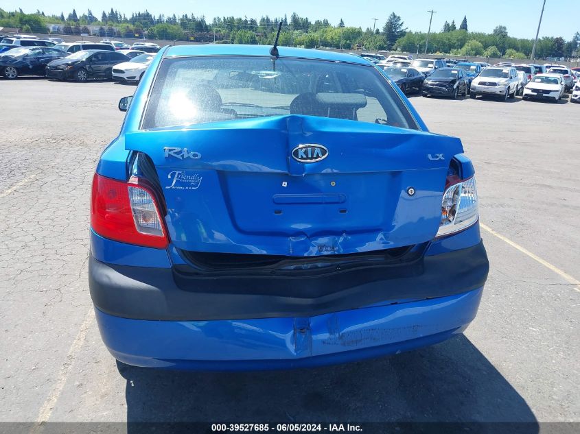 2008 Kia Rio Lx VIN: KNADE123186386370 Lot: 39527685