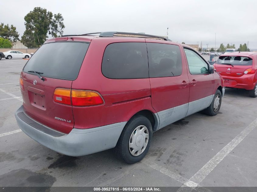 2000 Toyota Sienna Le VIN: 4T3ZF13C5YU209498 Lot: 39527815