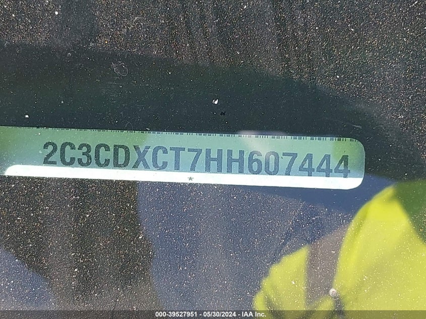 2017 Dodge Charger R/T Rwd VIN: 2C3CDXCT7HH607444 Lot: 39527951