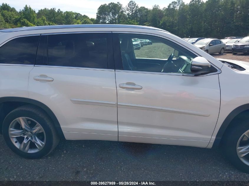 2015 Toyota Highlander Limited V6 VIN: 5TDYKRFH8FS059012 Lot: 39527959