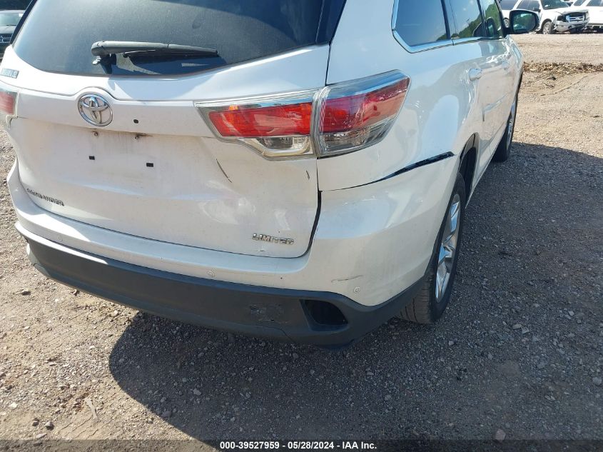 2015 Toyota Highlander Limited V6 VIN: 5TDYKRFH8FS059012 Lot: 39527959