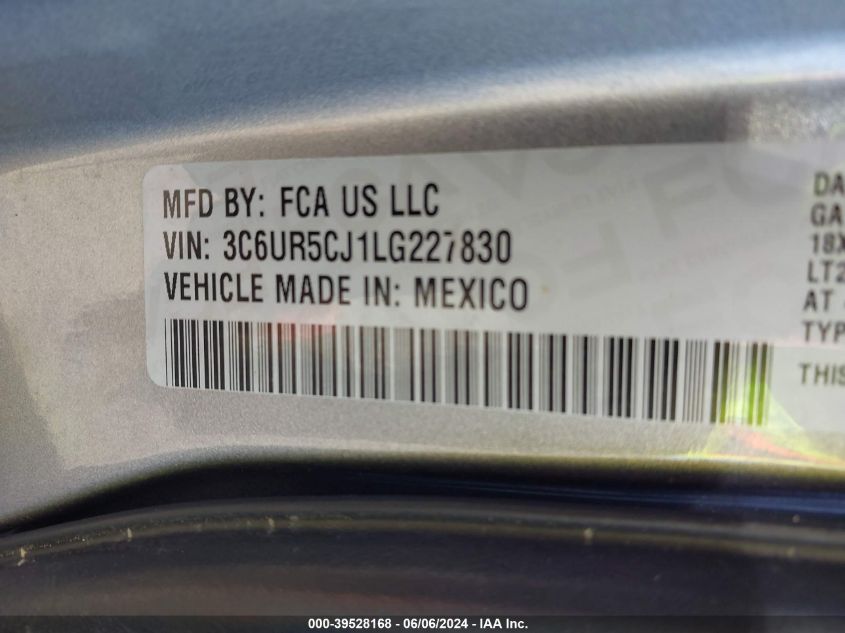 2020 Ram 2500 Tradesman 4X4 6'4 Box VIN: 3C6UR5CJ1LG227830 Lot: 39528168