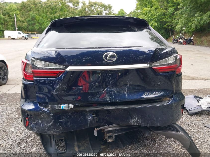 2016 Lexus Rx 450H VIN: 2T2BGMCA0GC008126 Lot: 39528370