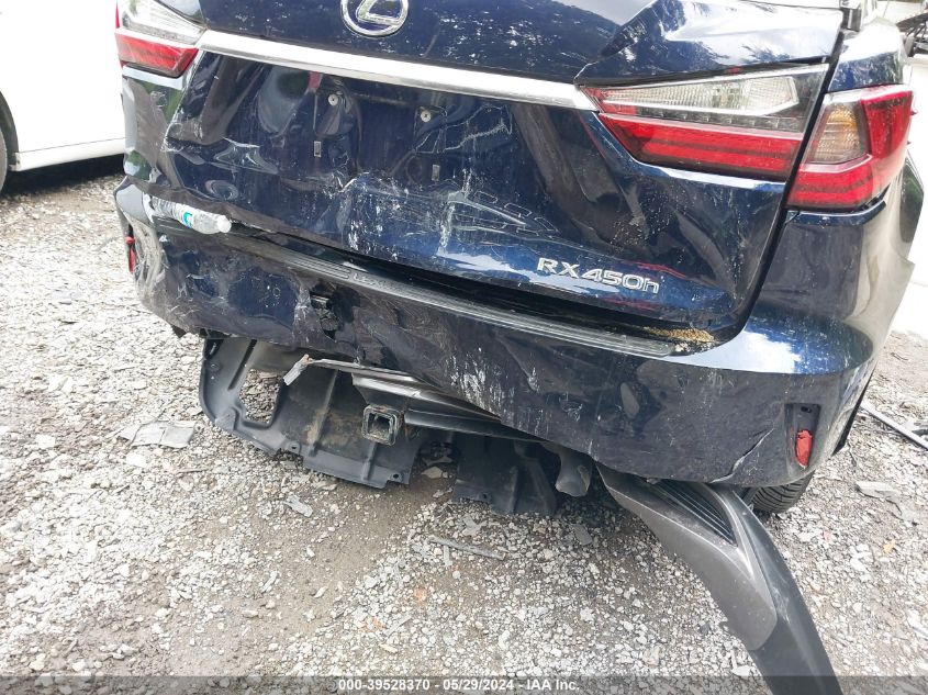 2016 Lexus Rx 450H VIN: 2T2BGMCA0GC008126 Lot: 39528370