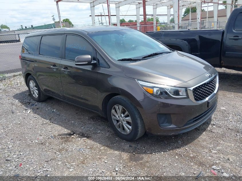 2016 Kia Sedona Lx VIN: KNDMB5C12G6165889 Lot: 39528403