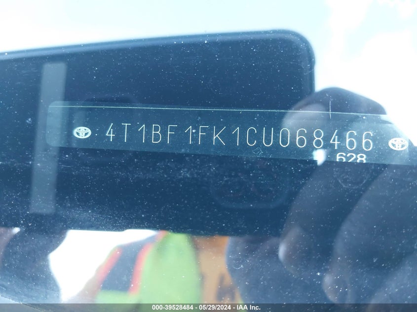 2012 Toyota Camry Se VIN: 4T1BF1FK1CU068466 Lot: 39528484