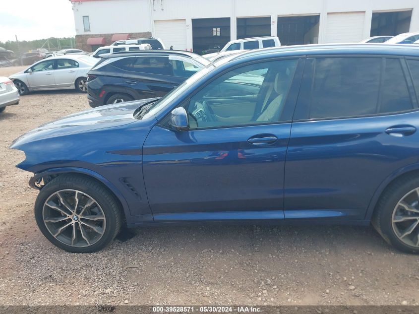 2019 BMW X3 Sdrive30I VIN: 5UXTR7C53KLR52963 Lot: 39528571