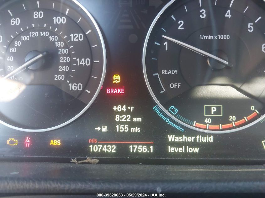 2013 BMW 328I xDrive VIN: WBA3B5C51DF598448 Lot: 39528653