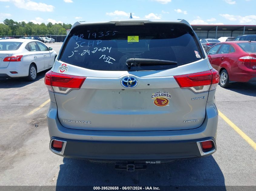 2019 Toyota Highlander Hybrid Limited VIN: 5TDDGRFH5KS061276 Lot: 39528658