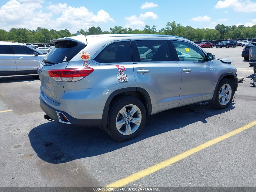 2019 Toyota Highlander Hybrid Limited VIN: 5TDDGRFH5KS061276 Lot: 39528658