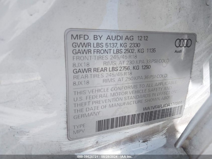 2013 AUDI ALLROAD 2.0T PREMIUM - WA1VFAFL8DA176901