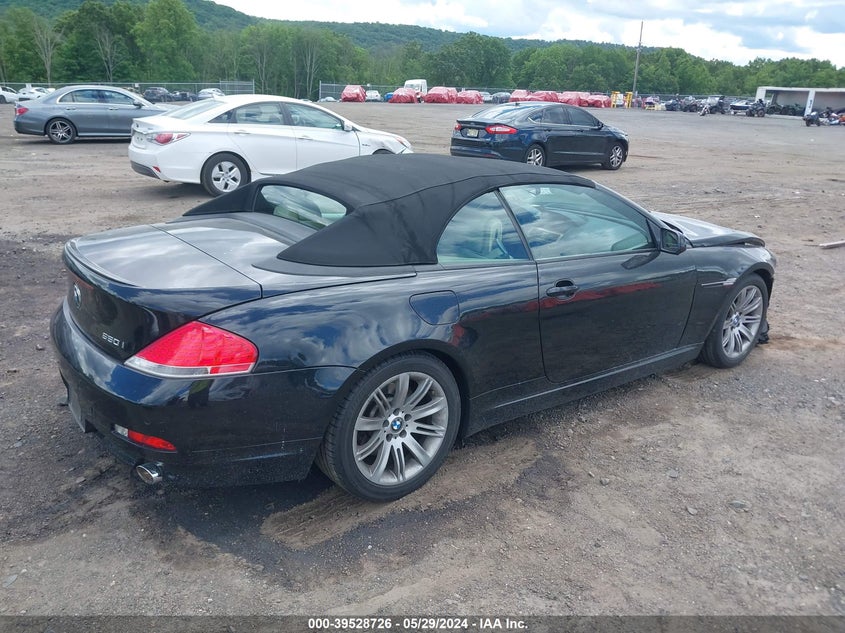 2006 BMW 650I VIN: WBAEK134X6CN76638 Lot: 39528726
