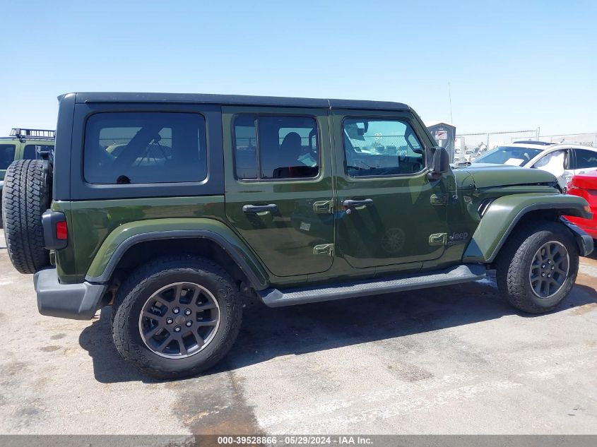 2021 Jeep Wrangler Unlimited 80Th Anniversary 4X4 VIN: 1C4HJXDG9MW756834 Lot: 39528866