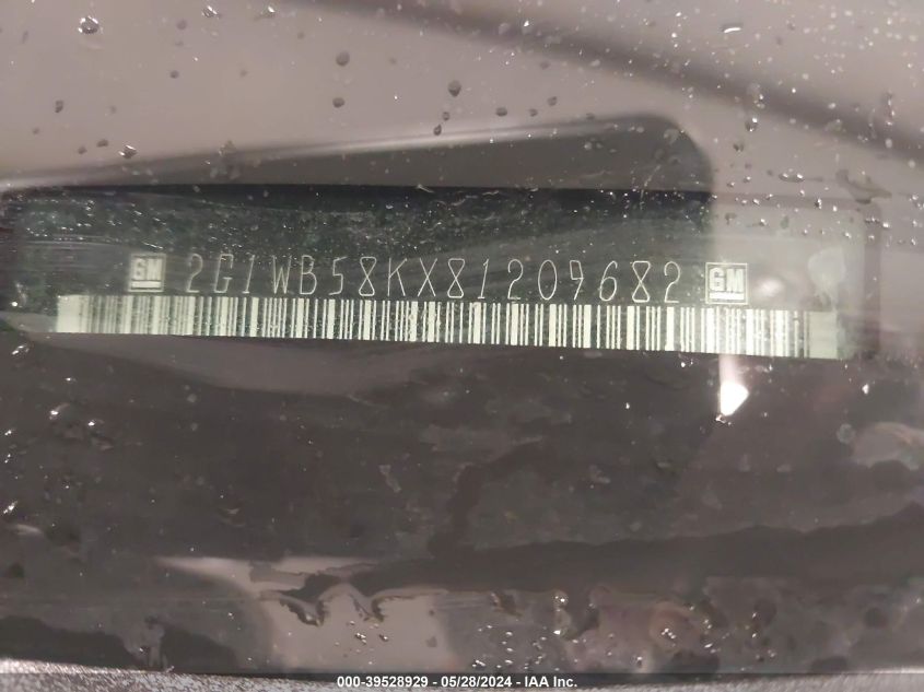 2008 Chevrolet Impala Ls VIN: 2G1WB58KX81209682 Lot: 39528929