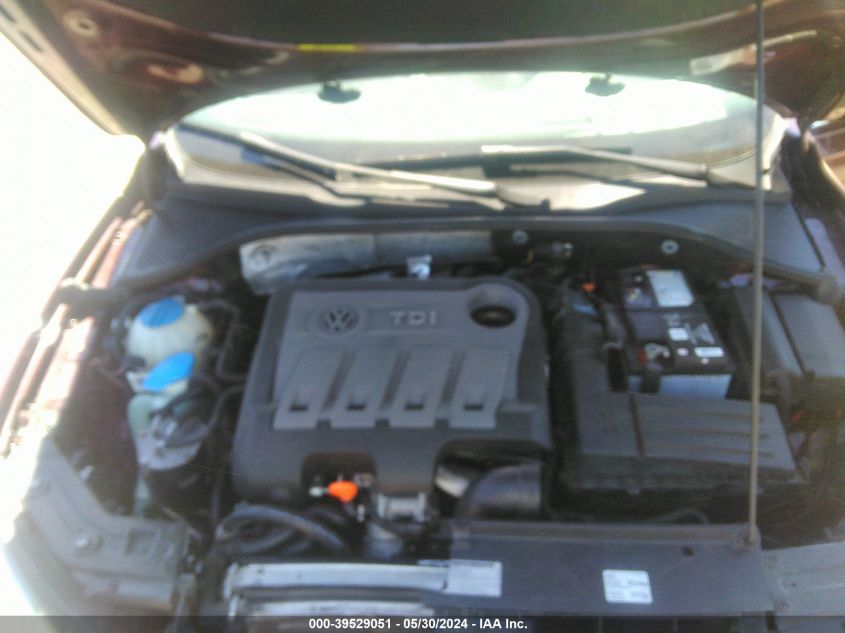 2013 Volkswagen Passat 2.0L Tdi Se VIN: 1VWBN7A31DC00123 Lot: 39529051