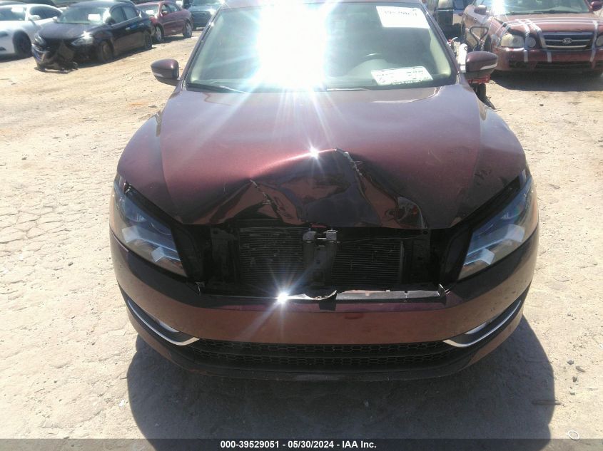 2013 Volkswagen Passat 2.0L Tdi Se VIN: 1VWBN7A31DC00123 Lot: 39529051