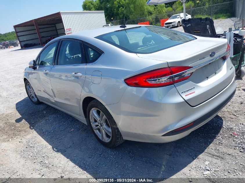 2018 Ford Fusion Hybrid S VIN: 3FA6P0UU6JR100162 Lot: 39529135