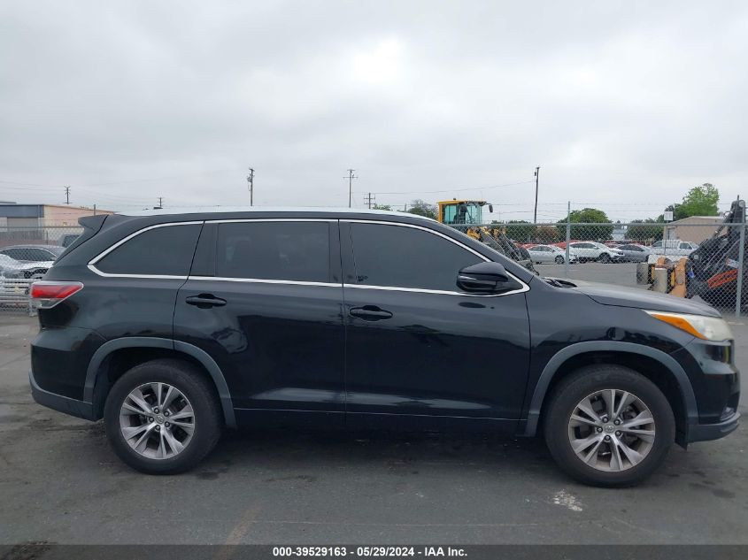 2015 Toyota Highlander Xle V6 VIN: 5TDKKRFH2FS043667 Lot: 39529163