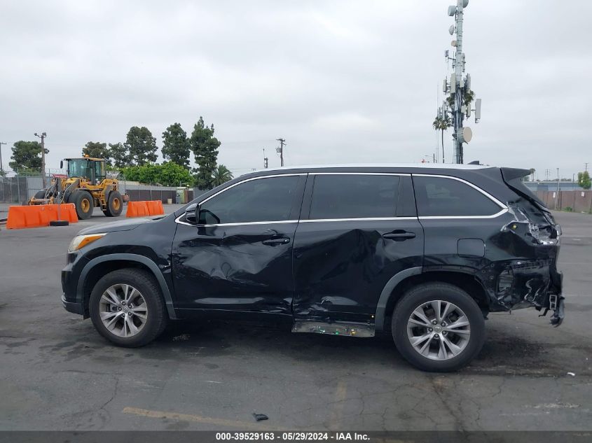 2015 Toyota Highlander Xle V6 VIN: 5TDKKRFH2FS043667 Lot: 39529163