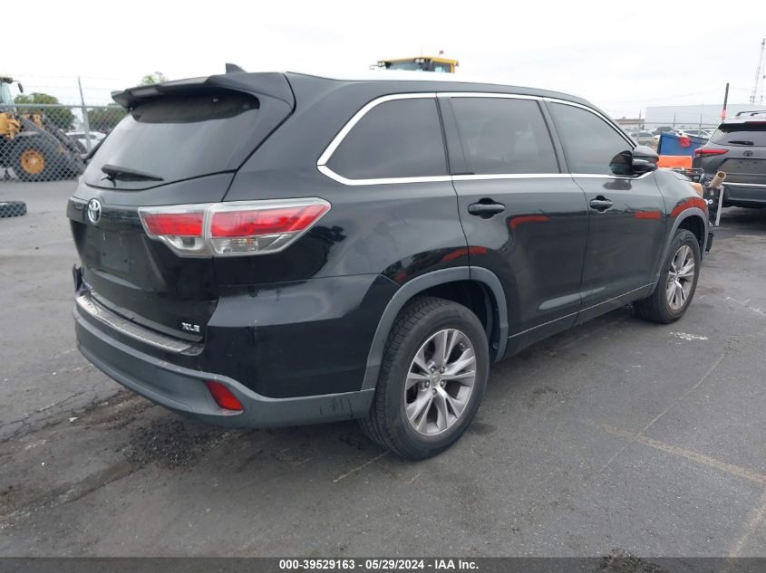 2015 Toyota Highlander Xle V6 VIN: 5TDKKRFH2FS043667 Lot: 39529163