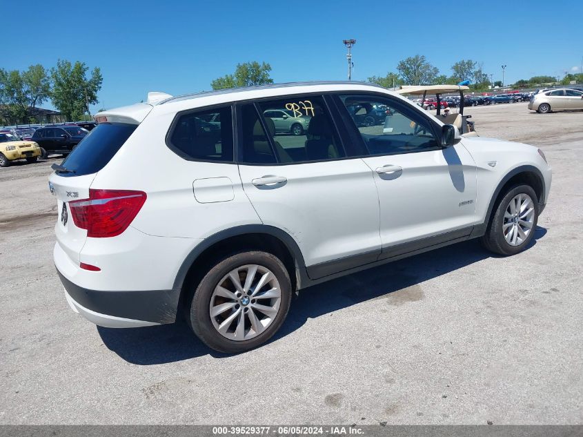 2013 BMW X3 xDrive28I VIN: 5UXWX9C59D0A28825 Lot: 39529377